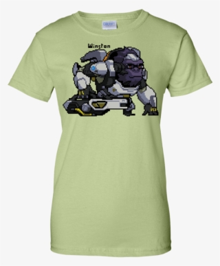 Overwatch Shirt Winston Pixel Name Watchauto - T-shirt