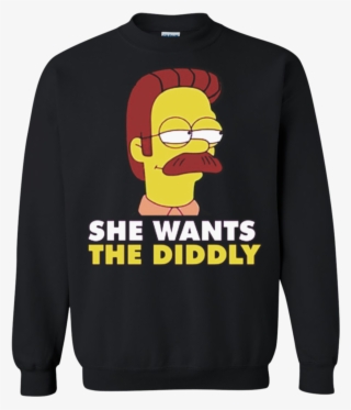 Ned Flanders She Wants The Diddly T-shirt - Funny Trump Christmas Sweater