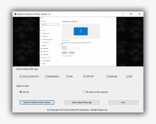 Restore Windows Photo Viewer To Windows