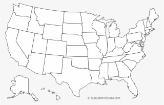 Png - Usa Maps Black And White