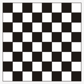 Checkers Game Board - Checkered Black And White