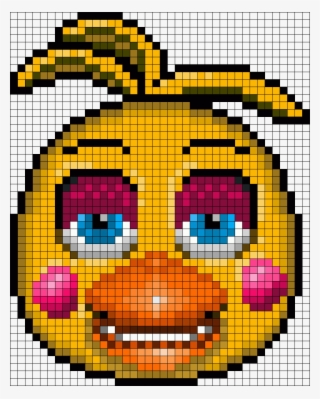 Toy Chica In Daytime Perler Bead Pattern / Bead Sprite - Pixel Art Minecraft Toy Chica