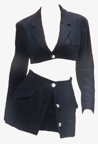 Black Grey Outfit Polyvore Moodboard Filler - Vintage Runway Fashion
