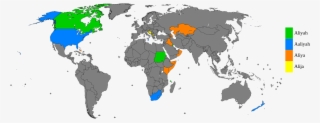 Popularity Of Name Aliyah - World Map