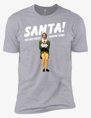 Cover Your Body With Amazing Funny Buddy The Elf Santa - Shirt With Chest Logo