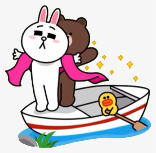 Line Stickers Brown And Cony