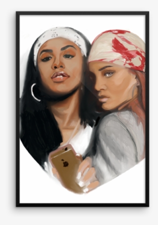 Aaliyah Rihanna Framed Art - Aaliyah Rihanna Art