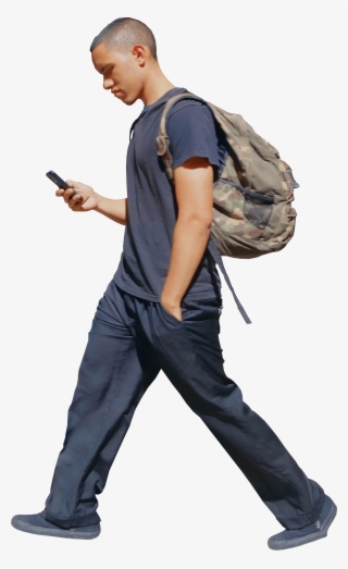 Person Walking Side View - Person Walking With Phone