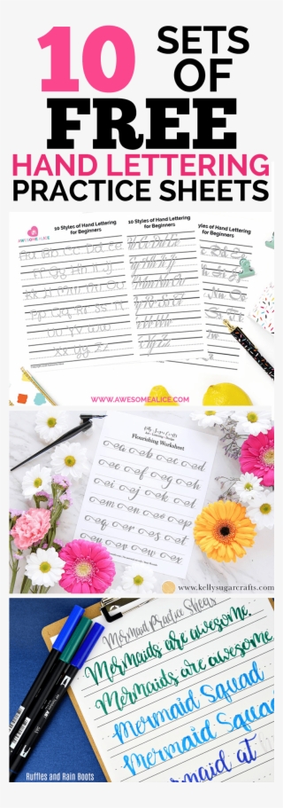 Grow Your Skills With Nine Free Hand Lettering Worksheets, - African Daisy