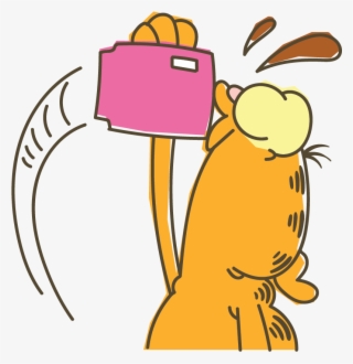Graphic Black And White Download Garfield Line Stickers - Cartoon