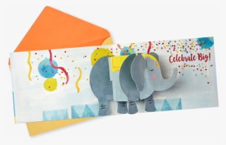 Celebrate Big Circus Pop Up Birthday Card - Indian Elephant
