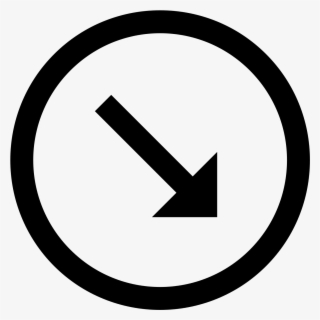 Circled Down Right Icon - Circle Number 4 Icon