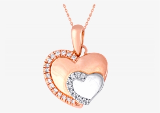 Double Hearts Diamond Pendant - Locket