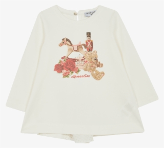 White Teddy Bear T-shirt - Girl