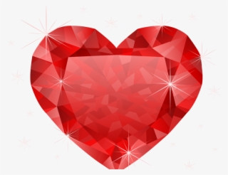 Ruby Heart Wallpaper Hd - Red Crystal Heart Png