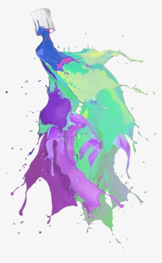Paint Splash Color Rainbow Mix Decorate Png Background - Graphic Design