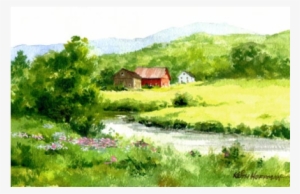Drawing Farmhouse Watercolour - Painting