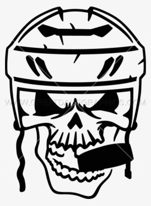Graphic Library Hockey Free On Dumielauxepices Net - Skull In Hockey Helmet