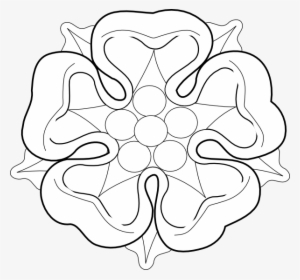 B&w Tudor Rose Clip Art At Clipartimage - Clip Art