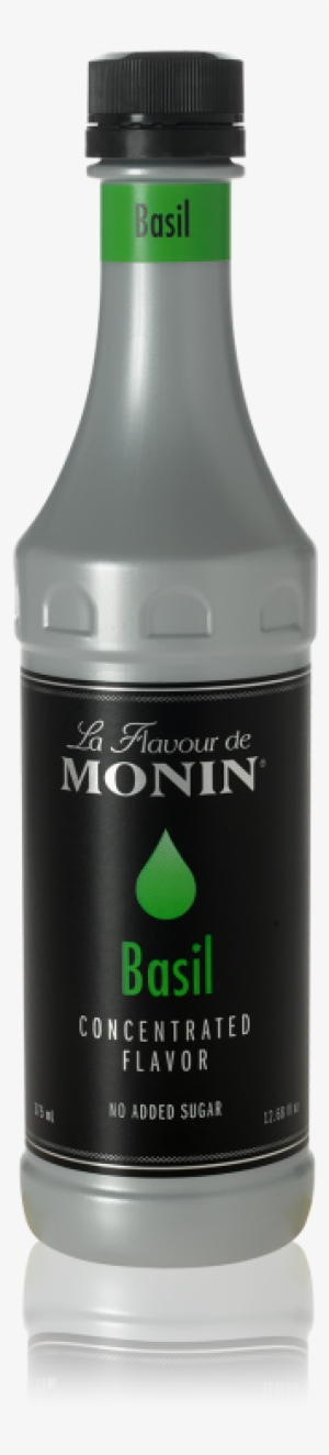 Front Label - Monin Concentrated Flavor, Basil, 375 Ml