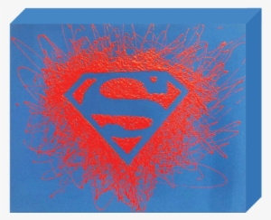 Dc Comics, Paint Splatter Canvas, "superman" Logo - Superman