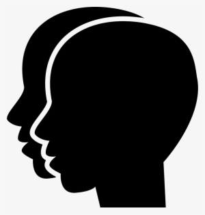 Gemini Two Twins Heads Symbol Comments - Female Head Silhouette Png