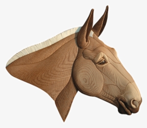 Intarsia Woodworking Pattern Of A Mule - Intarsia