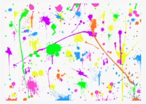 Paint Splatter Png Border Download - Neon Paint Splatter Png