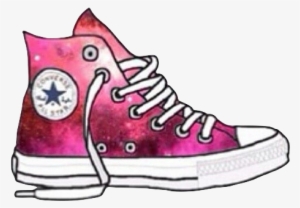 Galaxy Converse, Tumblr Drawings, Cool Drawings, Tumblr - Pink Converse Cartoon