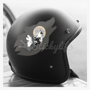 Wolf Howl Decal - Black
