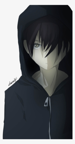 anime guy with hood