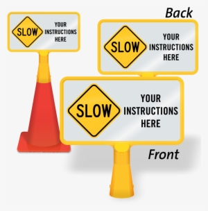 Zoom - Personalize - Traffic Cone Sign Holder