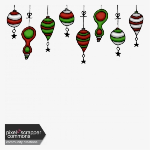 Vintage PNG Christmas ornaments cliparts Holiday printable scrapbook elements.