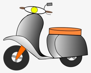 Motor Scooter Roller Two Wheeled - Cartoon
