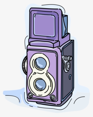 Vector Illustration Of Photography Twin-lens Reflex