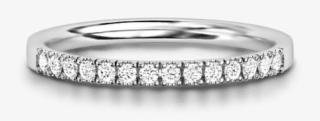 Diamond Ribbon Band - Titanium Ring