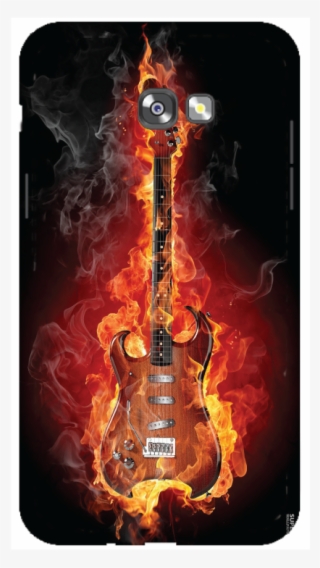 Galaxy A8 2016 Bonfire Guitar 3d Designer Printed Hard - Guitar With Bonfire