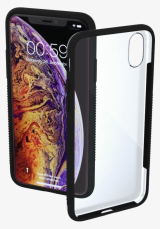 "frame" Cover For Apple Iphone Xs Max, Transparent/black - Iphone Xs Max Case Clear