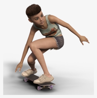 Teenager With Skateboard