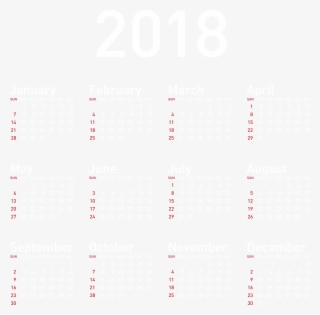 2018 Calendar Transparent Png Image