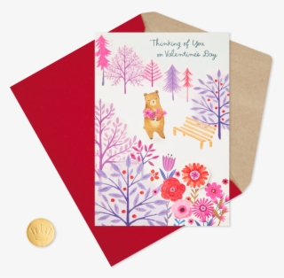 Thinking Of You Bear Pop Up Valentine's Day - Art Paper