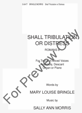 Shall Tribulation Or Distress Thumbnail - Document