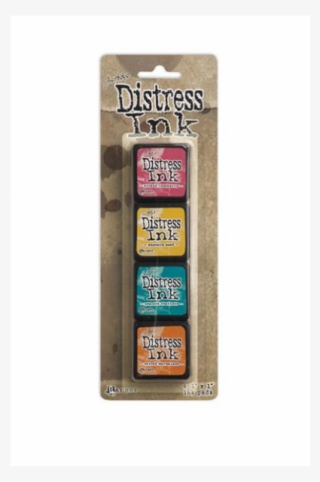Distress Mini Ink Pads 4/pkg Kit