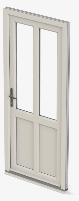 Cream Front Door - Screen Door