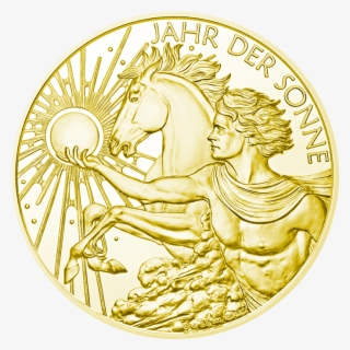 Calendar Medal In Gold-plated Silver - Coin
