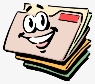 Vector Illustration Of Cartoon File Folder Holds Loose - File Folder Cartoon