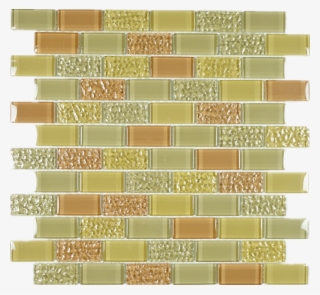 teg-02 yam orange halo brick yellow glass mosaic tile