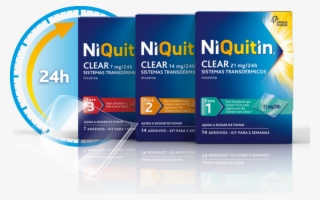 Libertação Contínua De Nicotina - Niquitin Clear 21mg 7 Adesivos