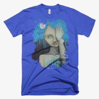 Blue Splatter Unisex Graphic Crew T-shirt - T-shirt