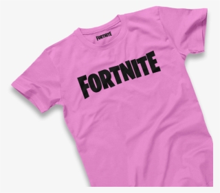 Fortnite Black/pink Logo Tee - Cotton